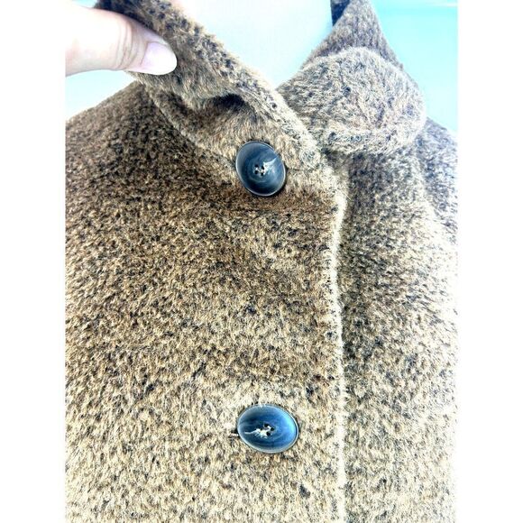 Cinzia Rocca Womens Size 6 Brown Alpaca-Wool Blend Coat Jacket Made in Italy - Picture 6 of 16